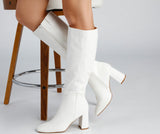 Walk It Out In Style Faux Leather Boots