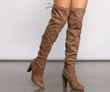 Long Story Short Faux Suede Boots