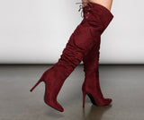 Run This Town Lace-Up Scrunched Boots