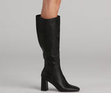 Walk It Out In Style Faux Leather Boots