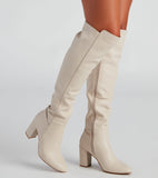 Sleek Strut Knee-High Boots