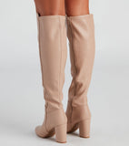 Sleek Strut Knee-High Boots