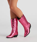 Major Glam Metallic Cowboy Boots