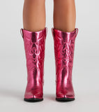 Major Glam Metallic Cowboy Boots