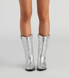 Major Glam Metallic Cowboy Boots