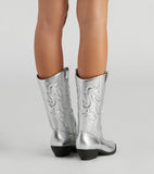 Major Glam Metallic Cowboy Boots