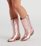 Major Glam Metallic Cowboy Boots