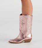 Major Glam Metallic Cowboy Boots