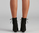 Perfect Peep Lace-Up Booties