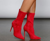 Luxe Feels Faux Suede Stiletto Booties