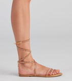 Glam Radar Lace-Up Flat Sandals