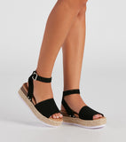 Effortless Nubuck Espadrille Sandals