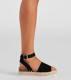 Effortless Nubuck Espadrille Sandals