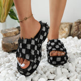 lovefery - Black Casual Patchwork Round Comfortable Shoes