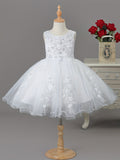 Stunning Sleeveless Girls Elegant Tutu Fit and Flare Dress - Beaded, Sequined, Solid Color, Polyester, Hand Washable, Perfect for Flower Girls, Birthday, and Social Events