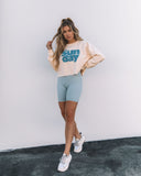 Sunday Cotton Blend Cropped Sweatshirt