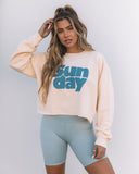 Sunday Cotton Blend Cropped Sweatshirt