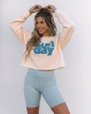 Sunday Cotton Blend Cropped Sweatshirt