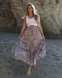 Stories We Tell Floral Tiered Maxi Skirt