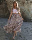 Stories We Tell Floral Tiered Maxi Skirt