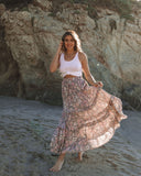 Stories We Tell Floral Tiered Maxi Skirt