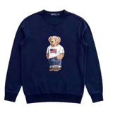 Women Sweaters Cartoon Rl Bear Women Winter Clothing Fashion Long Sleeve Knitted Pullover Cotton Wool Cotton Soft KOQ6