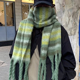 Large Plaid Scarf Shawl - Soft, Thick, Windproof, and Coldproof - Elegant Weekend Casual Accessory for Women, Perfect for Autumn and Winter