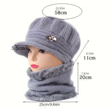 Chic & Cozy Women’s Knitted Hat and Scarf Set - Lightweight, Stretch, Perfect for Christmas & All Occasions