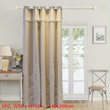 1pc Double Layer Embroidery Curtain With Lace Grommet Top Semi-Blackout Cloth Window Drapes Curtains For Bedroom Living Room Sliding Door Home Decor