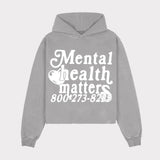 American retro street mental health issues hoodie  new men and womens long sleep casual loose Y2K clothing sweater 240218