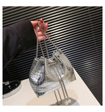 lovefery - Mini Crocodile Embossed Bucket Bag Drawstring Crossbody Bag Shoulder Bag & Purse for Women