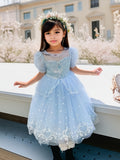 Girls Sweetheart Tutu Princess Dress - Crew Neck, Non-Stretch Polyester, Solid Color, Regular Fit, 100% Polyester, Woven, Perfect for Party and Halloween - Childrens Angel Costume Gift