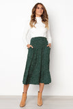 Elastic High Waist Side Pockets Skirt