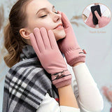 Winter Warmth Touch Screen Gloves - Windproof, Thickened, Elegant, Fashionable, and Functional Cycling Driving Gloves for Women - Perfect for Cold Weather Sports and Outdoor Activities