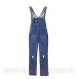 lovefery  Creative Style  Summer Street Street Hipster Denim Suspender Pants Women's Oversized Jeans Fashion Factory Wholesale