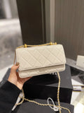 New style Designers CC Top Shoulder Quality Women Caviar Lambskin Leather Clutch Quilted Chain Cross Body Bag Totes Woc Diamond Lattice Messenger Bags Pu