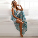 Wonderful World Printed Puff Sleeve Maxi Dress