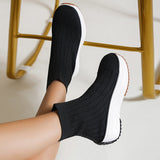 lovefery - Black Casual Patchwork Solid Color Round Comfortable Out Door Shoes