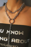 lovefery Hip Hop Rock Circle Long Chain Necklace