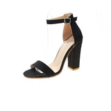 Bringing It Back To Basics Faux Nubuck Block Heel