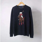 Women Sweaters Cartoon Rl Bear Women Winter Clothing Fashion Long Sleeve Knitted Pullover Cotton Wool Cotton Soft KOQ6