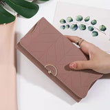 Simple Solid Color Long Wallet, Casual All-Match Card Coin Purse, Portable Clutch Bag