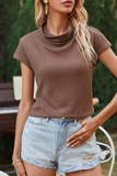 Solid Basic Half A Turtleneck T-Shirts