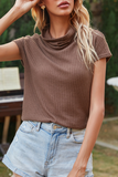 Solid Basic Half A Turtleneck T-Shirts