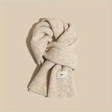 Soft And Cozy Scarf With Wool Blend, Elegant Knit Design, Warm And Windproof, Perfect For Evening Outing