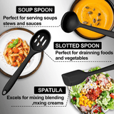 21pcs/set, Non-Stick Silicone Kitchen Utensil Set - Includes Cooking Turner, Soup Spoon, Whisk, Pasta Spoon, Tongs, Oil Brush, Cream Spatula, Measuring Spoon, Egg Separator, and More - Essential Kitchen Supplies for Effortless Cooking