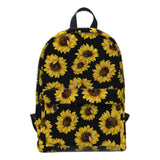 1pc Stylish Sunflower Print Backpack for Women - Fashion-Forward, Durable & Spacious, Perfect All-Match School & Travel Bag with Adjustable Straps