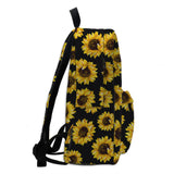 1pc Stylish Sunflower Print Backpack for Women - Fashion-Forward, Durable & Spacious, Perfect All-Match School & Travel Bag with Adjustable Straps