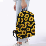 1pc Stylish Sunflower Print Backpack for Women - Fashion-Forward, Durable & Spacious, Perfect All-Match School & Travel Bag with Adjustable Straps