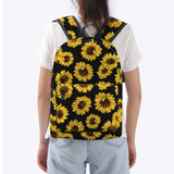 1pc Stylish Sunflower Print Backpack for Women - Fashion-Forward, Durable & Spacious, Perfect All-Match School & Travel Bag with Adjustable Straps